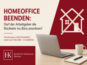 Kann der Arbeitgeber den Arbeitnehmer wieder ins Büro zurück verweisen?