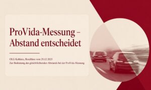 ProVida-Messung und gleichbleibender Abstand bei Geschwindigkeitsmessung